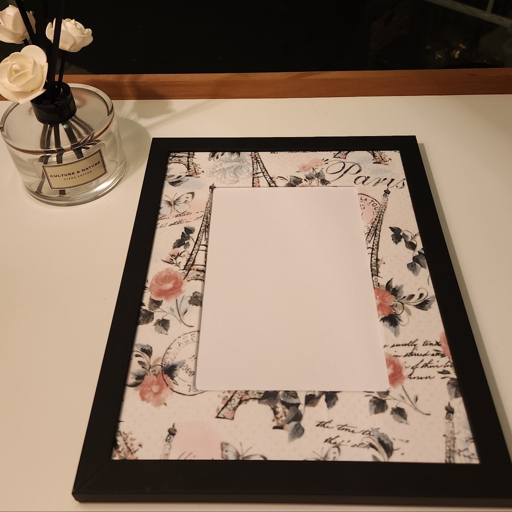 Luxurious Fabric-Wrapped Paris Picture Frame Mat ONLY | 8x10 Mat for 5x7 Photo